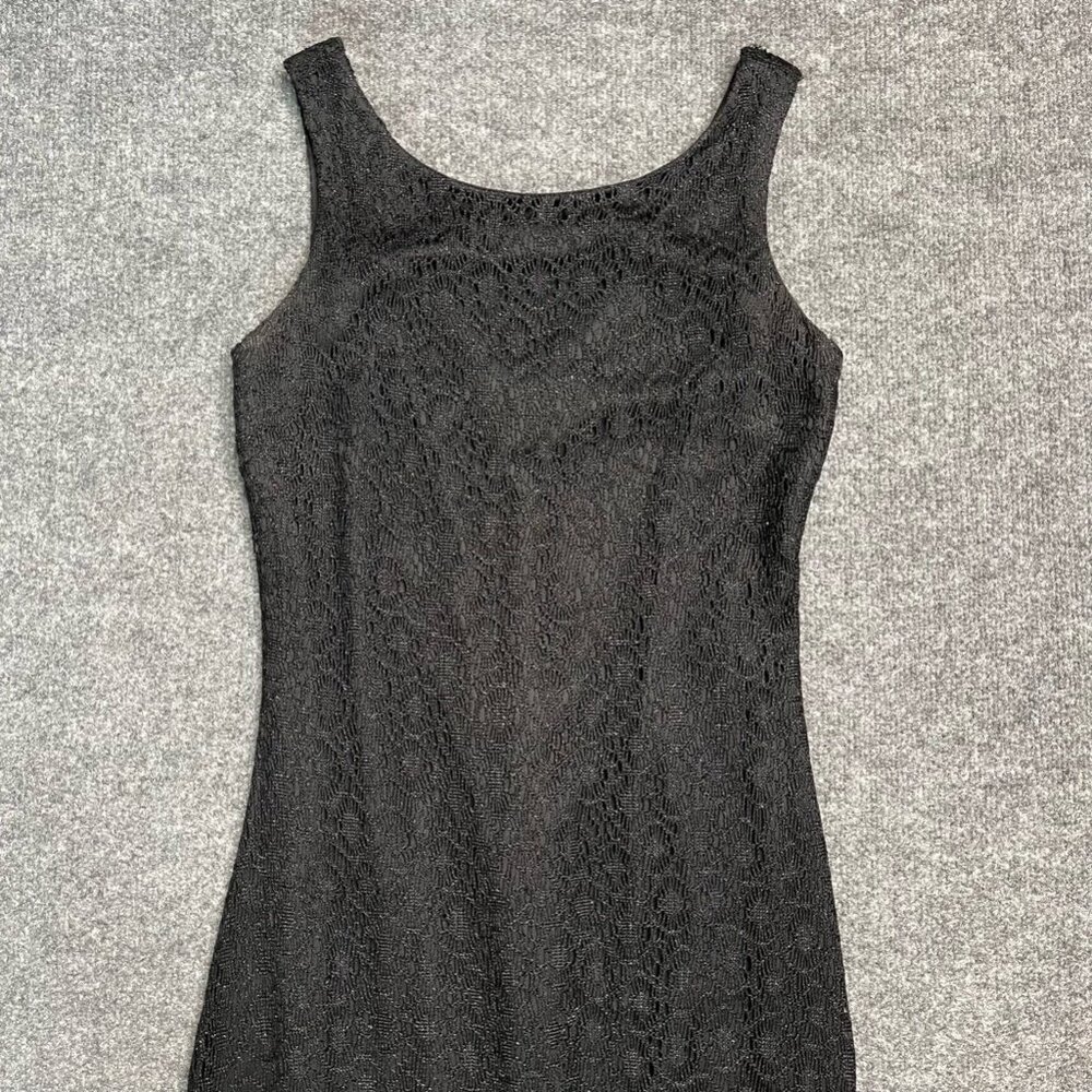 Harlow Womens Nites Black A Line Dress Lace Formal Evening Maxi Sleeveless 4 - Picture 4 of 8